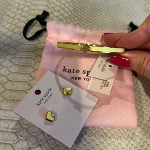 Kate Spade bangle bracelet & matching pierced earrings. NWT